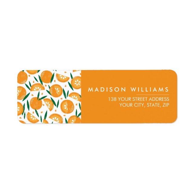Fruit Modern Flowers Label (Front)
