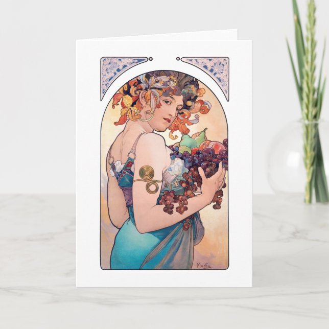 Fruit, Mucha Card (Front)