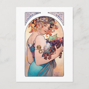 Fruit, Mucha Postcard