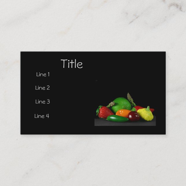 Fruit 'n Veggies Business Business Card (Front)