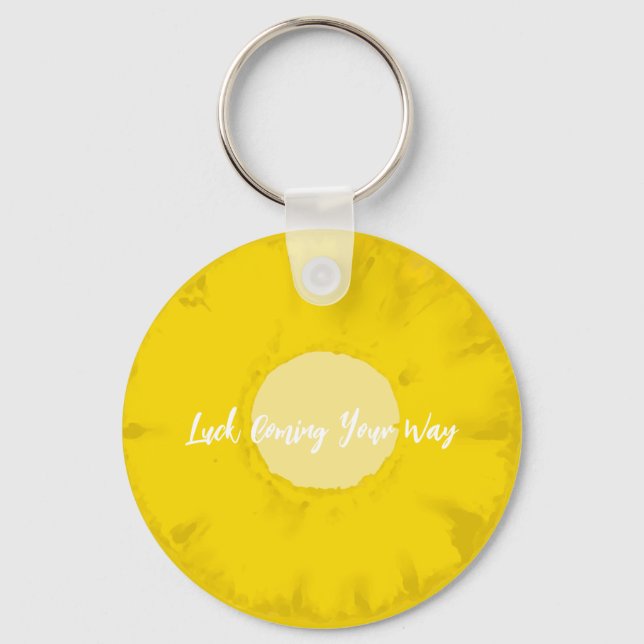 Fruit Note Key Chain - Pineapple - Luck Coming (Front)