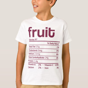 Fruit Nutrition Fact Funny Thanksgiving Christmas T-Shirt