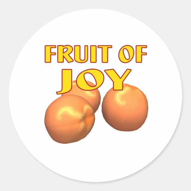 Fruit of Joy Classic Round Sticker (Front)