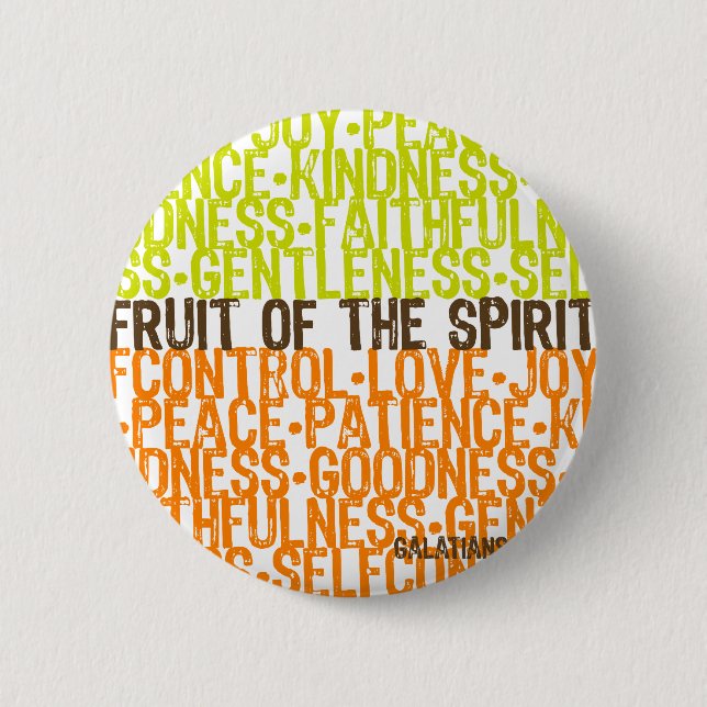 Fruit of the Spirit 6 Cm Round Badge (Front)