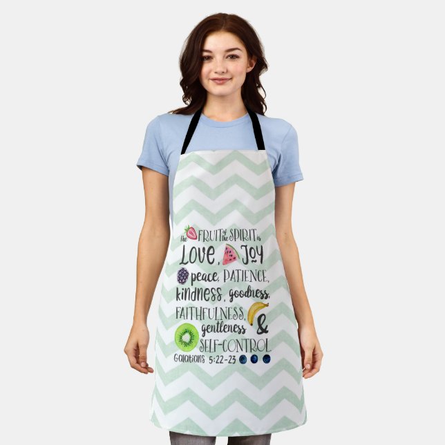 Fruit of the Spirit, Bible Verse Typography Apron (Worn)