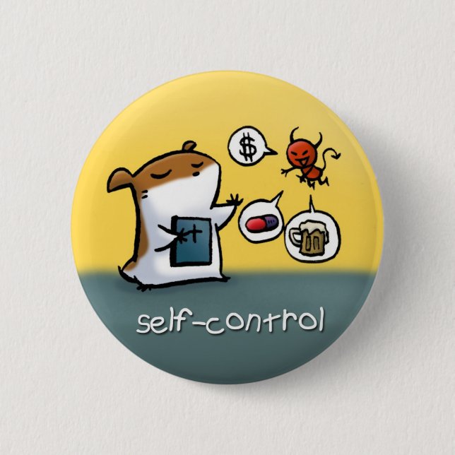 Fruit of the Spirit Button Badge (Self-Control) (Front)