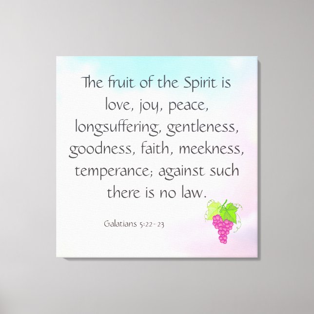 Fruit of the Spirit Canvas Print (Front)