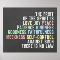 Fruit of the Spirit Chalkboard Look Bible Verse