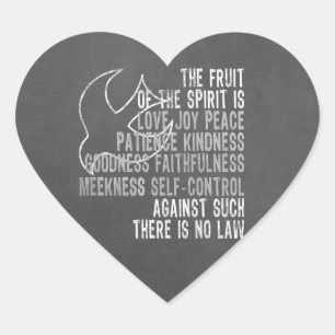 Fruit of the Spirit Chalkboard Look with Dove Heart Sticker