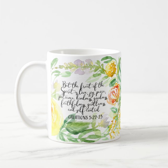 Fruit of the spirit | Christian Art Coffee Mug (Left)