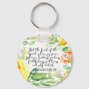 Fruit of the spirit Christian Art Key Ring