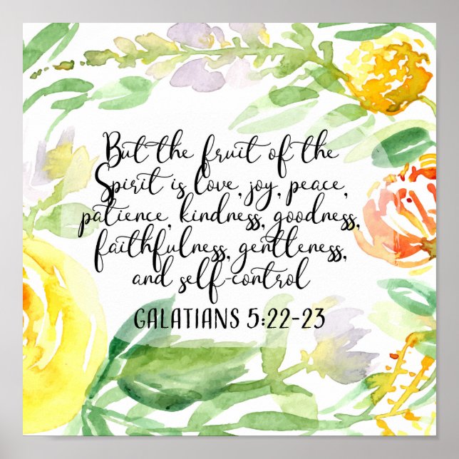 Fruit of the spirit | Christian Art Poster (Front)