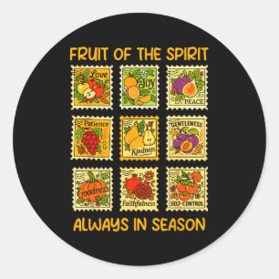 Fruit Of The Spirit Christian Faith Jesus God Love Classic Round Sticker