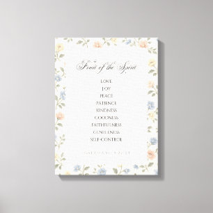 Fruit of the Spirit Galatians 5:22–23 Bible Verse  Canvas Print