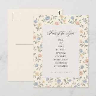 Fruit of the Spirit Galatians 5:22–23 Bible Verse Postcard