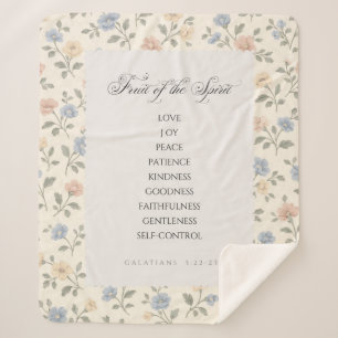 Fruit of the Spirit Galatians 5:22–23 Bible Verse  Sherpa Blanket