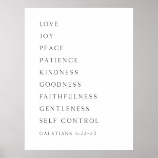 Fruit of the Spirit Galatians 5:22-23 Poster