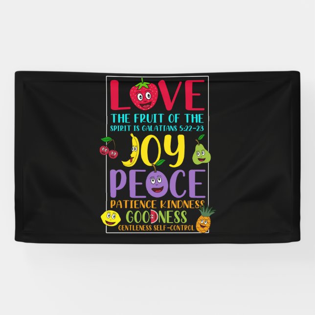 Fruit Of The Spirit Galatians 5 22 Inspirational C Banner (Horizontal)