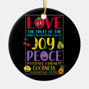 Fruit Of The Spirit Galatians 5 22 Inspirational C Ceramic Tree Decoration