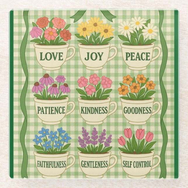 Fruit of the Spirit Glass Coaster (Front)
