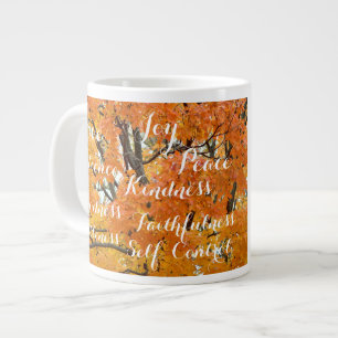 Fruit of the Spirit, Inspirational Christian Fall Large Coffee Mug