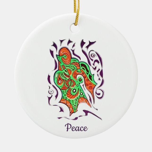 Fruit of the Spirit is..."Peace" Ornament (Front)