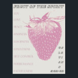 Fruit of the Spirit / Pop Art / Strawberry / Pink Poster<br><div class="desc">Fruit of the Spirit / Pop Art / Strawberry / Pink Poster</div>