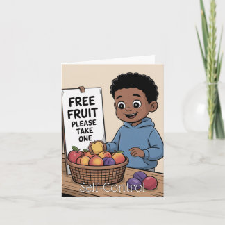 Fruit of the Spirit: Self-Control Kid's Card
