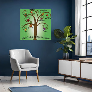Fruit of the Spirit Tree Poster 20" x 20"