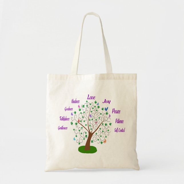Fruit Of The Spirit Tree Tote Bag (Front)