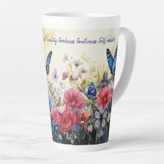 Fruit of the Spirit with Butterflies and Flowers Latte Mug