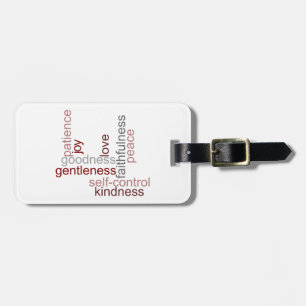 Fruit of the Spirit Word Art Luggage Tag