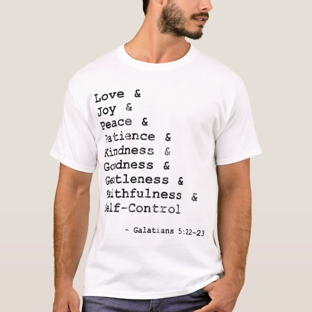 Fruit of the Spirit Words T-Shirt (Front)