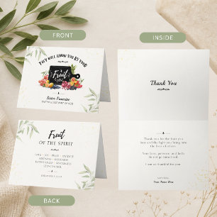 Fruit Of The Sprit Christian Personalised Thank You Card