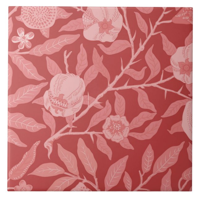 Fruit or Pomegranate in wine red and soft  Tile (Front)