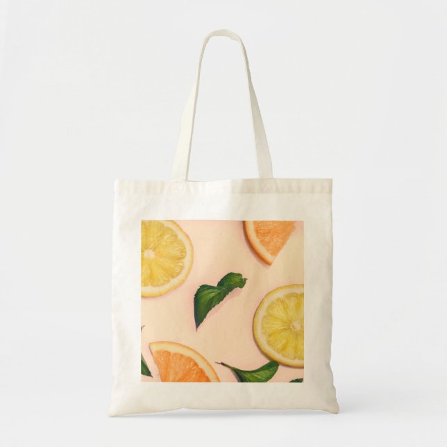 Fruit pastel pattern tote bag (Front)