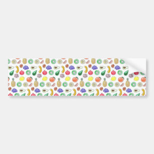 Fruit pattern bumper sticker