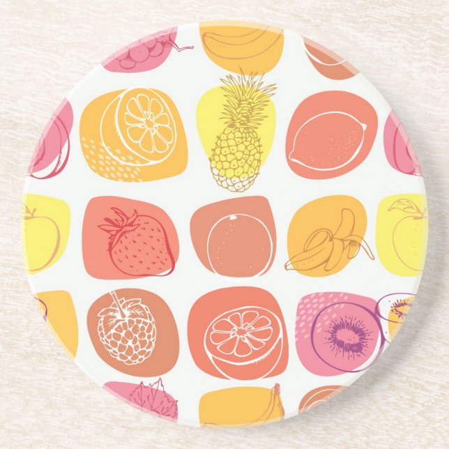 Fruit pattern coaster (Front)