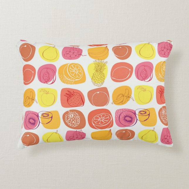 Fruit pattern decorative cushion (Front)