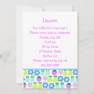 fruit pattern invitation