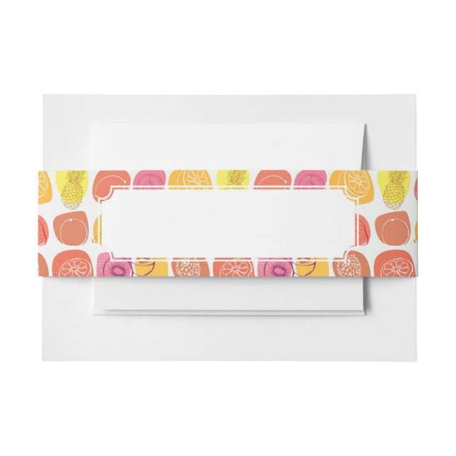 Fruit pattern invitation belly band (Front Example)