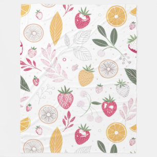 Fruit Pattern Large Fleece Blanket – 60"x80"