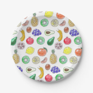 Fruit pattern paper plate