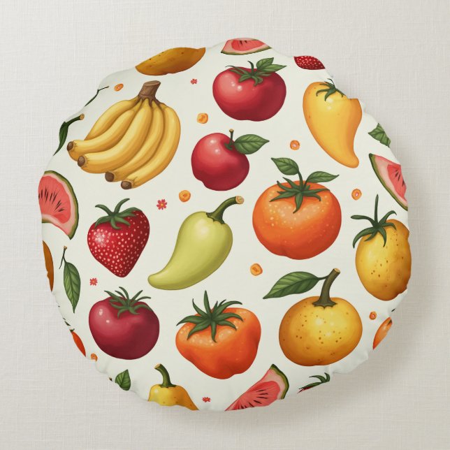 Fruit pattern pillow cushion (Back)