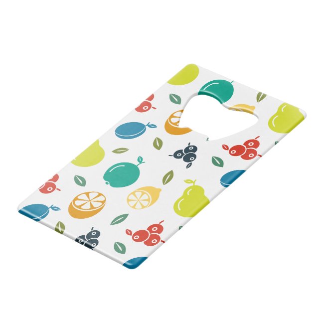Fruit Pattern, Plum, Orange, Lemon, Pear, Apple (Front Angled)