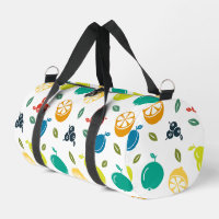 Fruit Pattern, Plum, Orange, Lemon, Pear, Apple