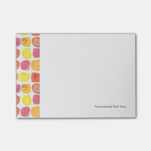 Fruit pattern post-it notes