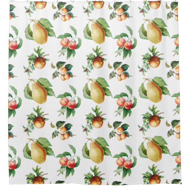 Fruit Pattern Shower Curtain (Front)