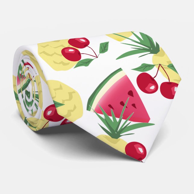 Fruit pattern. tie (Rolled)