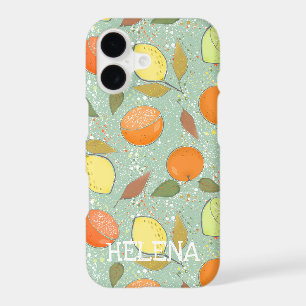 Fruit pattern with lemons, oranges